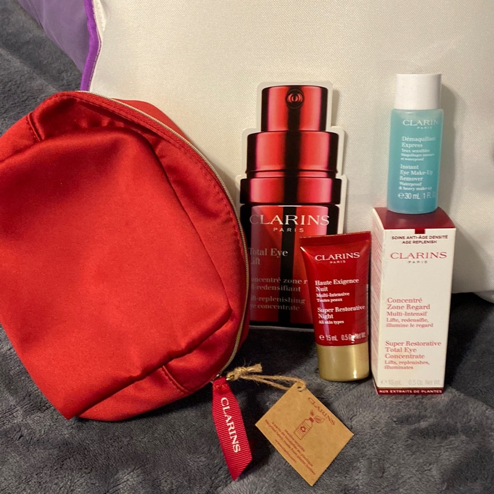 Clarins Paris travel skin care